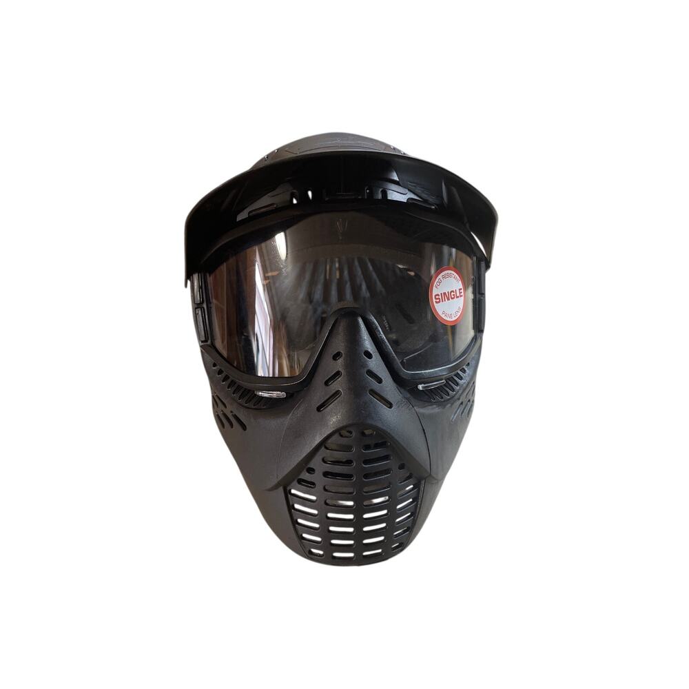 JT USA Elite Head shield Full Coverage Paintball Mask Goggles Black Single Lens